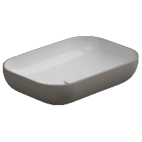 Раковина накладная биколор 60x42 см GSG Ceramic Design Easy EALAVRE60BI000/030, White/Cashmere Matt