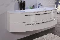 Puris Crescendo, тумба под раковину 1400 мм левая, цвет белый высокоглянцевый