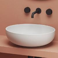 Artceram JOLIE Раковина на столешницу/колонну D 50 см с донным клапаном хром, цвет белый глянцевый