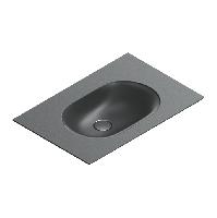 Catalano SFERA Раковина консоль 75x50, без отв. под смеситель, покрытие Cataglaze+, цвет черный матовый