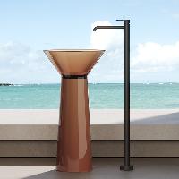 DEA DESIGN Pedestal Basin Раковина напольная d480хh900 мм, цвет brown copper