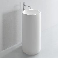 NOORTH milldue edition TUBE Раковина d44xh87 напольная из Ceramilux ,слив в стену, без отв. для смес, без перелива, цвет: белый матовый