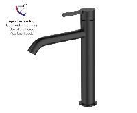 AQG Urban, высокий однорычажный смеситель для раковины без донного клапана, цвет черный матовый