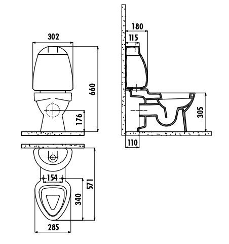 CREAVIT COCUK БЕЗ ДЕКОРА Бачок детский CK400.00000 