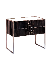 Тумба MONACO 100см  h84см  черная глянец  +  хром   под раковину моноблок