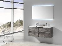 IBX YASMIN, тумба 120 см под двойную раковину, 4 ящика, цвет белый глянцевый лак