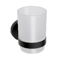 ЧЁРНЫЙ / DARK Стакан для зубных щеток настенный 70x95x105мм, черный