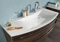 Puris Crescendo, тумба под раковину 1200 мм левая, цвет дуб трюфель