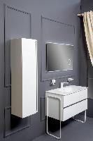 Тумба без раковины Vallessi 80*46cm WHITE 2 полки,