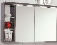 Puris Crescendo, зеркальный шкаф (2 двери) c LED подсветкой 900 мм левый, цвет дуб трюфель