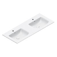 Catalano ITALY Раковина 125x50 двойная, с 2 отв. под смеситель, покрытие Cataglaze+, цвет белый глянцевый