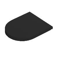 Artceram FILE 2.0 Крышка с сиденьем Flat для унитазов FLV006/007/003, , механизм soft-close, цвет черный глянцевый/хром