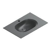 Catalano SFERA Раковина консоль 75x50, с 1 отв. под смеситель, покрытие Cataglaze+ , цвет черный матовый