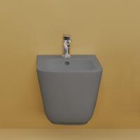 Kerasan Tribeca Биде подвесное 55см, c 1 отв под смеситель, c креплением WB9N, цвет: Ferro matt