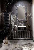 Пенал Canale черный+хром без ножек_Комплект