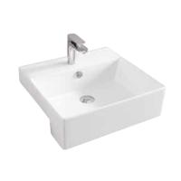 Artceram QUADRO Semincasso Раковина накладная полувстраиваемая 50х48 см, с 1 отв под смеситель, со слив переливом, цвет белый.