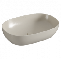 Чаша Outline Recycled, овальная, 60x41 см, без перелива, матовый тауп