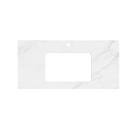 Kerama Marazzi Столешница из керамогранита для раковин, встраиваемых снизу Монте Тиберио 120 см, белый натуральный