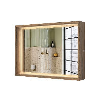 Зеркало с подсветкой LED и полкой Парма, Аттик 120