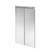 KERAMA MARAZZI Душевая дверь CRISTALLO, раздвижная с функцией soft close, 120х210, брашированный никель