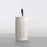 NOORTH milldue edition ROMA Раковина напольная Ø450х880 мм., без перел, с дон клап, цоколь Bianco Carrara, корпус Bianco Carrara, раков Bianco Carrara