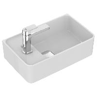 Ideal Standard Strada 2 Guest Раковина 450х270 мм, подвесная, с отв. под смес. слева , с крепежом и керам крышкой, цвет: белый глянец