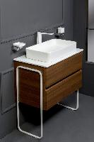 Тумба без раковины Vallessi 80*46cm DARK OAK мат. 2 полки,