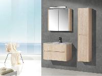 IBX ASUN, тумба под раковину 80 см, 2 ящика без ручек, цвет натуральный