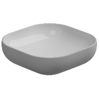 Раковина накладная биколор 45 см GSG Ceramic Design Easy EALAVQU45BI000/033, White/Perla Matt