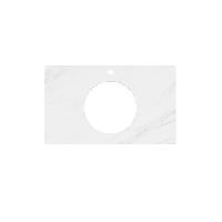 Kerama Marazzi Столешница из керамогранита для накладных раковин Монте Тиберио 80 см, белый натуральный