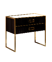 Тумба MONACO 100см  h74см  черная глянец  +  золото   под  раковину чашу