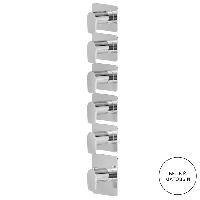 Newform Haka Внешняя часть термостатического смесителя на 5 источника с отдельными ручками запорного вентиля, цвет: белый матовый