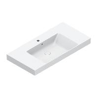 Catalano ZERO Раковина 100x50 чаша в центре, с 1 отв. под смеситель, покрытие Cataglaze+, цвет белый глянцевый