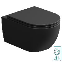 Чаша подвесного унитаза биколор со смывом Eco Clean GSG Ceramic Design Like LKWCSOECBI000/003, White/Black Matt