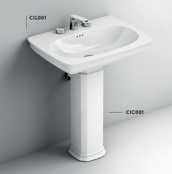 Artceram CIVITAS Раковина подвесная 68х50 см, са 1 отв под смес. цвет белый 