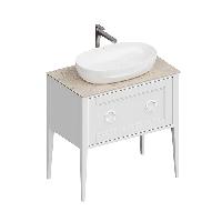 Kerama Marazzi Тумба PLAZA Classic NEO напольная 1+1 ящик 80, белая матовая