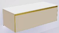 QUATRO 1 120CM  тумба DAPHNE профиль MATT GOLD + внутр. подсв.