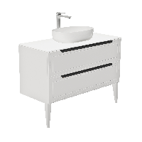 Тумба со столешницей Севилья, Белый мат / Столешница компакт-плита, Белая