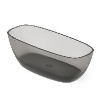 DEA DESIGN Soul Ванна отдельностоящая 170x72xh56 см, материал: Glasstech прозрачная смола, цвет: Smoky Black R4