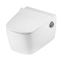 TECEneo Унитаз-биде подвесной 540х368х365, безободковый, смыв Tornado, с крепежом и комплектом подкл., цвет белый