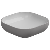 Раковина накладная биколор 45 см GSG Ceramic Design Easy EALAVQU45BI000/038, White/Fumo Matt