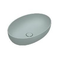 Catalano SFERA Раковина 60x42 h16 накладная, без перелива, без отв. под смеситель, покрытие Cataglaze+, цвет Aqua Satinato