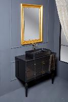 Тумба Piazza 100 черная + золото_Комплект