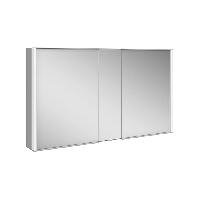 Keuco ROYAL MATCH Зеркальный шкаф 1200x700x160мм 2-дв. из двустор. зеркала, фикс.центр, корпус: алюминий серебристый задняя С цвет: алюминий анодир.