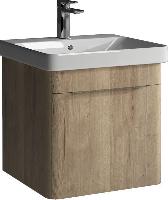 IBX ROUND, тумба под раковину 50 см, 1 ящик с ручкой хром, цвет галифакс