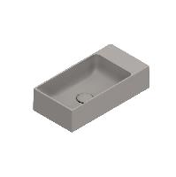 Catalano PREMIUM Раковина 50x25, без отв. под смеситель, покрытие Cataglaze+, цвет Tortora Satinato