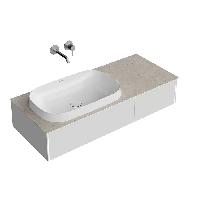 Kerama Marazzi Тумба MAGICA подвесная 120, 2 ящика, утренний серый матовый