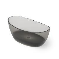 DEA DESIGN Elegant Ванна отдельностоящая 163x85xh64 см, материал: Glasstech прозрачная смола, цвет: Smoky Black R4