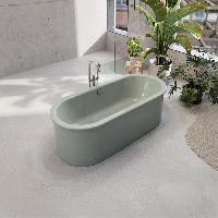 BETTE Suno Oval Ванна отдельностоящая с шумоизоляцией и экраном 1775×775×420 мм, цвет Salvia