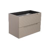 Visobath Kyoto, тумба 80 см, 2 ящика cо скрытыми ручками, цвет кварцевый матовый лак (Quarzo)